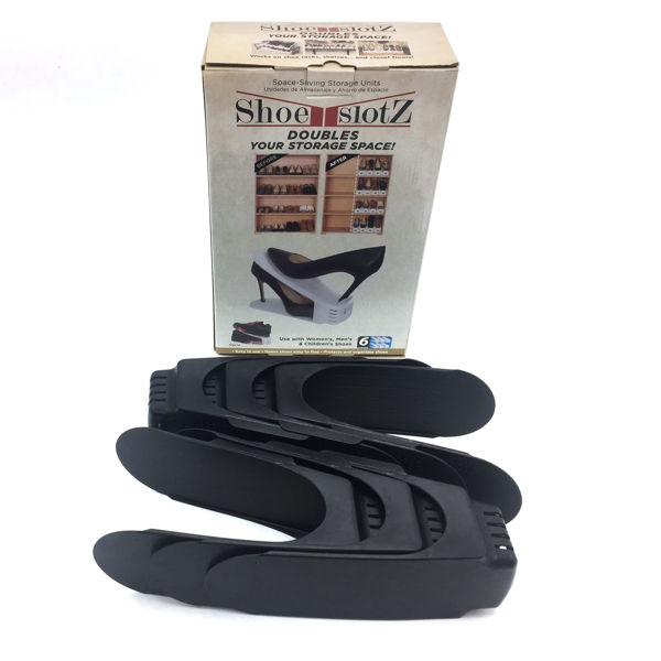 Imagen de Organizador de zapatos de plástico, para 6 pares, en caja, varios colores