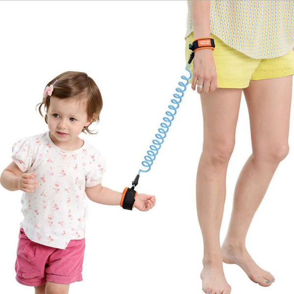 Imagen de Arnés pulsera extensible 150cm, para cuidado de niños, en caja varios colores
