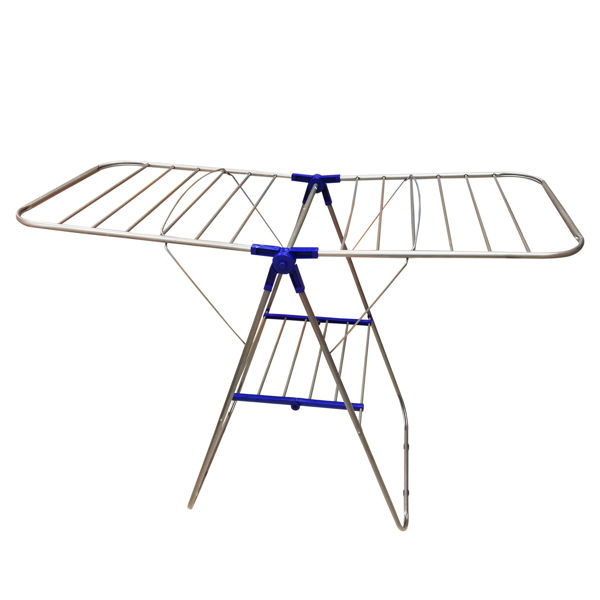 Imagen de Tendedero de ropa de pie, de metal, plegable, con alas