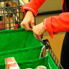 Imagen de Bolsa de TNT reforzado, con clip para carrito, con asas y bolsillo, plegable, pack x2