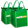 Imagen de Bolsa de TNT reforzado, con clip para carrito, con asas y bolsillo, plegable, pack x2