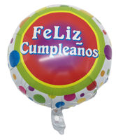 Imagen de Globo metalizado feliz cumpleaños, PACK x10