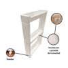 Imagen de Mueble estantería de plástico, 3 estantes, con ruedas, ideal para espacios finos