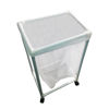 Imagen de Cesto organizador de ropa rectangular, desarmable, con ruedas, en caja