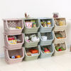 Imagen de Organizador cesto de plástico, con tapa, apilable, varios colores