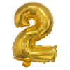Imagen de Globo metalizado Filippo 32", N°2 dorado, en bolsa