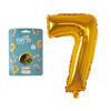 Imagen de Globo metalizado Filippo 16", N°7 dorado, en bolsa