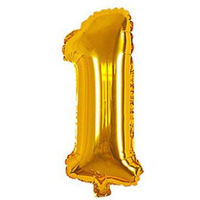 Imagen de Globo metalizado Filippo 16", N°1 dorado, en bolsa
