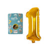 Imagen de Globo metalizado Filippo 16", N°1 dorado, en bolsa