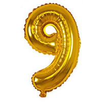 Imagen de Globo metalizado Filippo 32", N°9 dorado, en bolsa