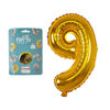 Imagen de Globo metalizado Filippo 16", N°9 dorado, en bolsa