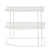 Imagen de Organizador de metal con revestimiento de plástico, 3 estantes, ideal para platos