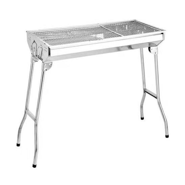 Imagen de Parrilla de acero inoxidable, patas plegables, en caja