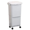 Imagen de Papelera plástico vertical 38L con ruedas 3 divisiones