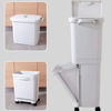 Imagen de Papelera plástico vertical 38L con ruedas 3 divisiones