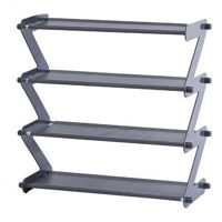 Imagen de Zapatera metal y tela, GRIS, en caja