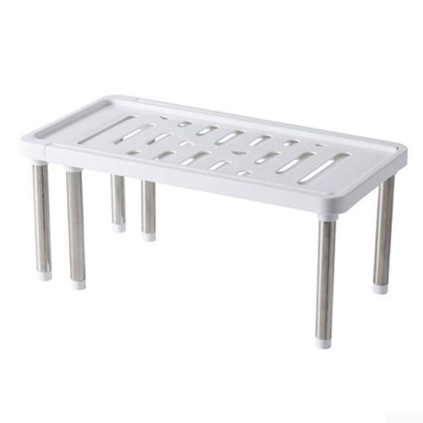 Imagen de Organizador estante de plástico, extensible 34/61x18x15.5cm, en caja