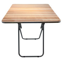 Imagen de Mesa de madera patas de hierro, plegable