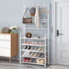 Imagen de Mueble perchero con zapatera de metal, en caja, 2 colores