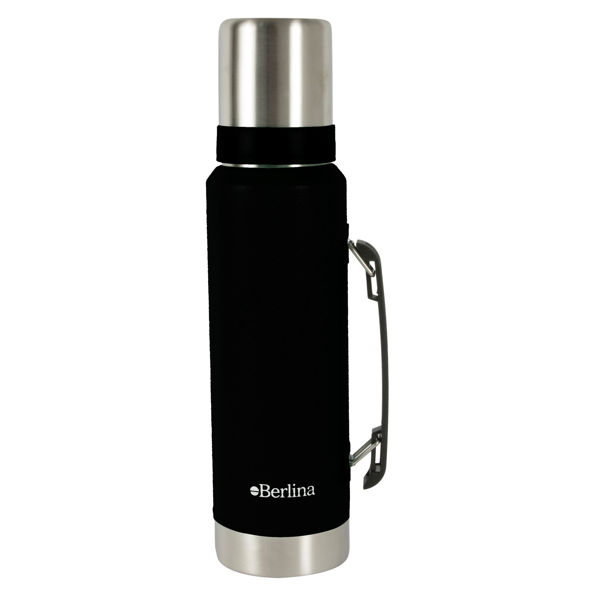 Imagen de Termo 1.2L acero NEGRO pico cebador, base antideslizante, Berlina