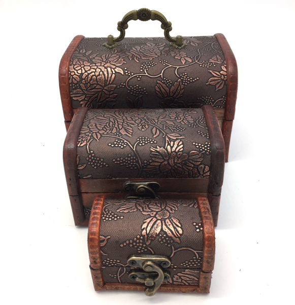 Imagen de Cofre de madera x3, distintos tamaños