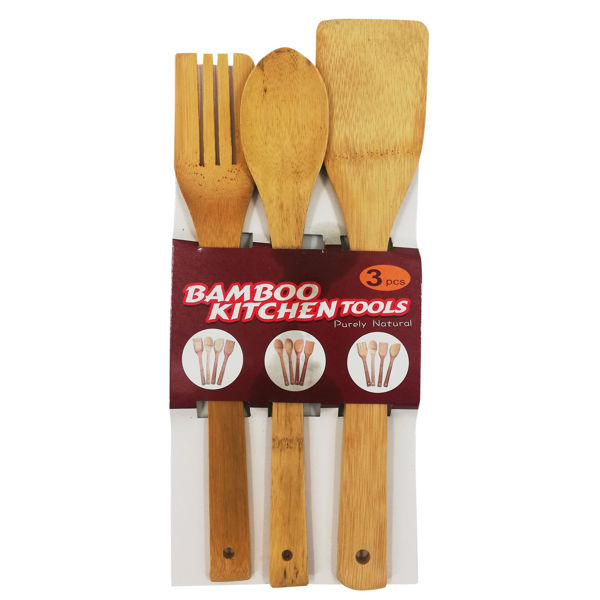 Imagen de Cuchara de madera x3, en bolsa