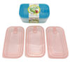 Imagen de Táper Contenedor de plástico x3, 600ml, varios colores