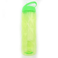 Imagen de Botella deportiva de plástico, con sorbito retráctil, 700ml, con porta hielo, varios colores