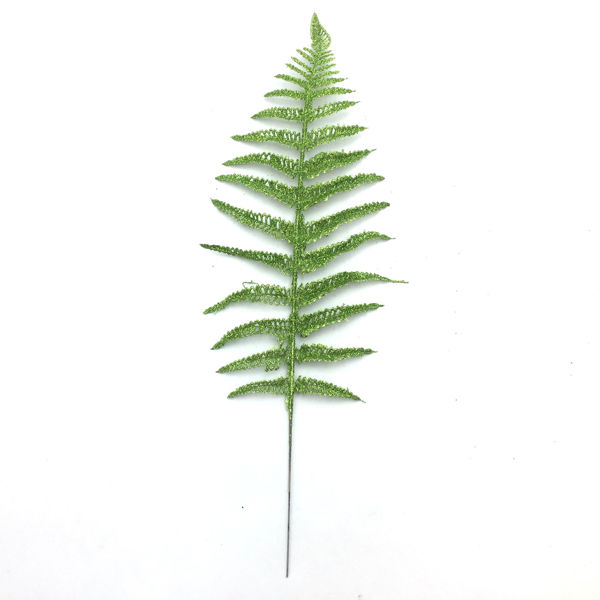 Imagen de Adorno hoja con brillantina PACK x12
