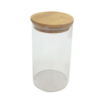 Imagen de Frasco de vidrio con tapa de bambú 800ml