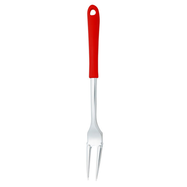 Imagen de Tenedor trinchante de acero inoxidable ROJO, ELEGANCE MARTINAZZO