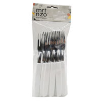 Imagen de Cubiertos tenedores de mesa x12 en bolsa acero inoxidable BLANCO, PIEMONTE MARTINAZZO