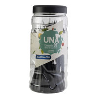 Imagen de Cubiertos juego x20 acero inox en pote plástico NEGRO, UNA MARTINAZZO