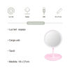 Imagen de Espejo móvil con pie 18cm, aro con luz, 28 led, recargable con cable USB, 3 colores, en caja