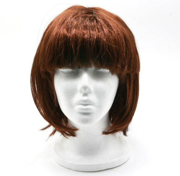 Imagen de Peluca pelo corto lacio con cerquillo, 2 colores