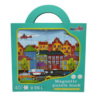 Imagen de Puzzle magnético, 40 piezas, 2 puzzles de ciudad, en caja
