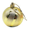 Imagen de Bolas navideñas x6 5cm textura en bolsa, doradas