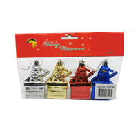 Imagen de Adorno navideño Papá Noel x4 en bolsa