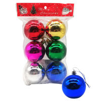 Imagen de Bolas navideñas x6, 5cm lisas surtidas, en bolsa
