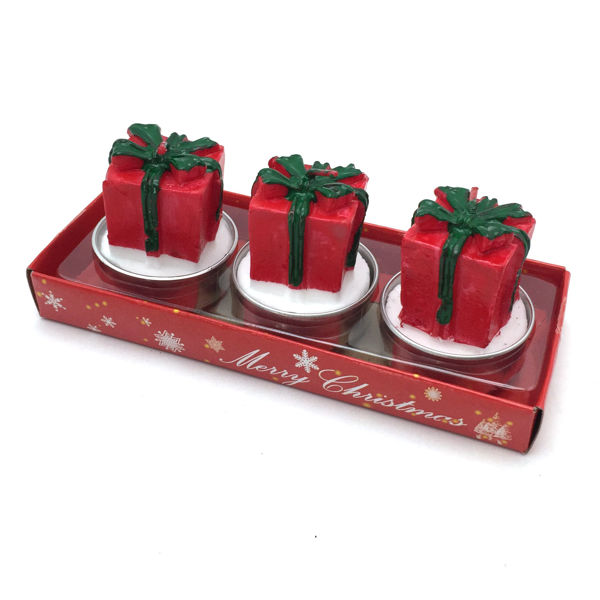 Imagen de Vela navideña regalo x3, en caja de mica