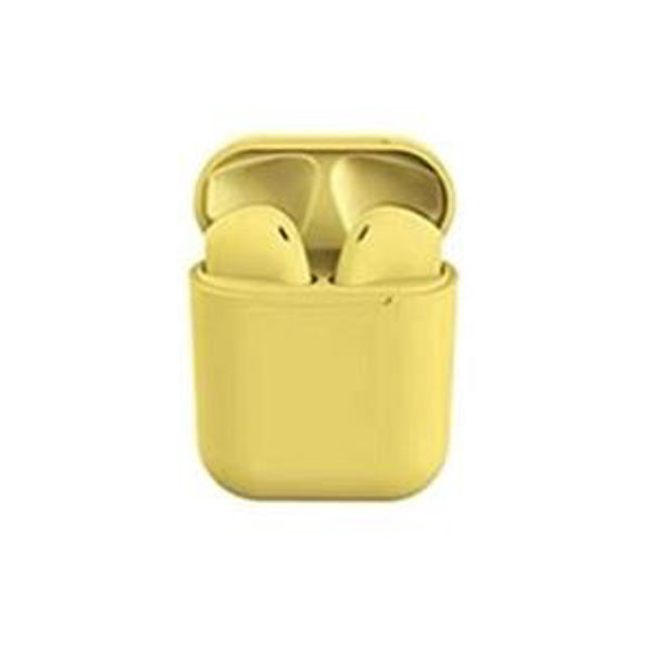 Imagen de Auriculares inalámbricos bluetooth V5.0, i12, AMARILLO