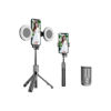 Imagen de Aro de luz 12 LED doble, con trípode extensible, adaptador para celular, 2 colores