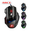 Imagen de Mouse óptico gamer ergonómico RGB X7 IMICE con cable, en caja