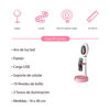Imagen de Aro de luz LED con espejo, soporte para celular y organizador, USB en caja, 2 colores