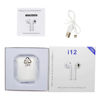 Imagen de Auriculares inalámbricos bluetooth V5.0, i12, BLANCO, en caja