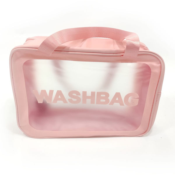 Imagen de Neceser de PVC transparente con 2 asas WASH BAG, varios colores