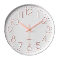 Imagen de Reloj de pared, 25cm de diámetro 2 colores, en caja