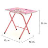 Imagen de Mesa y silla plegable, madera y metal ROSADO, varios diseños en caja
