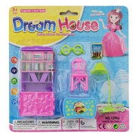 Imagen de Muebles para muñecas, 6 piezas, en blister
