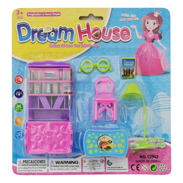 Imagen de Muebles para muñecas, 6 piezas, en blister